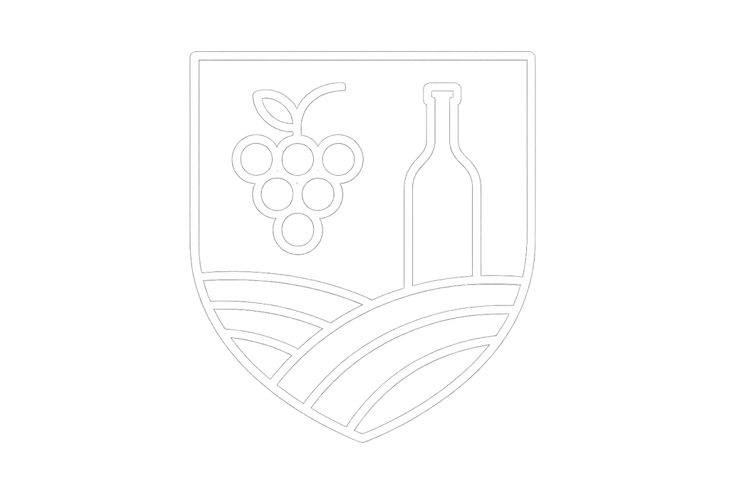 icon pour appélation du vin, fond transparent, stroke blanc et sans lettre.